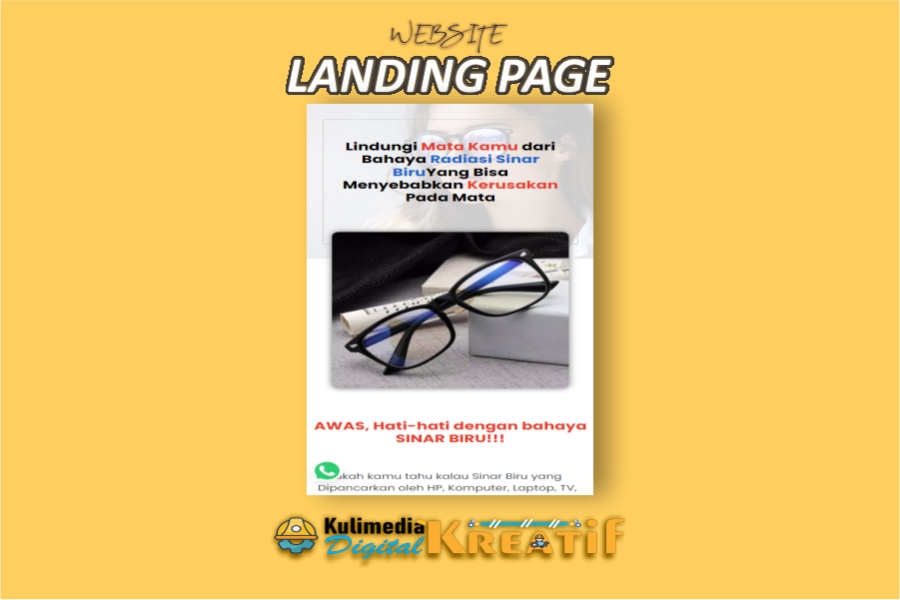 Landingpage Marketing Produk Kacamata