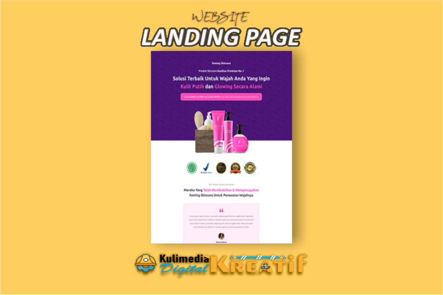 Landingpage Marketing Skincare