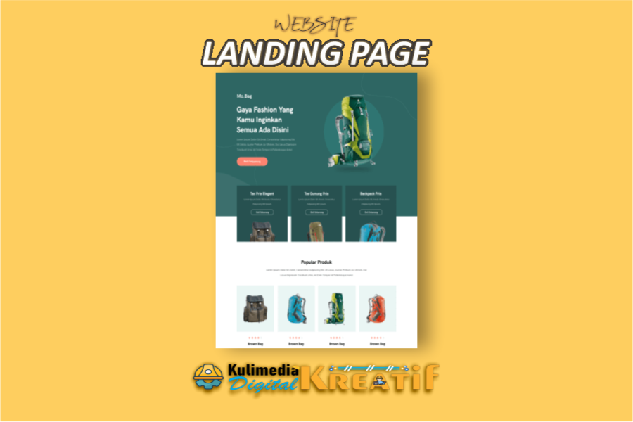 Landingpage Marketing Tas
